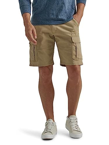Wrangler Authentics Men’s Big & Tall Classic Relaxed Fit Stretch Cargo Short, grain twill 44