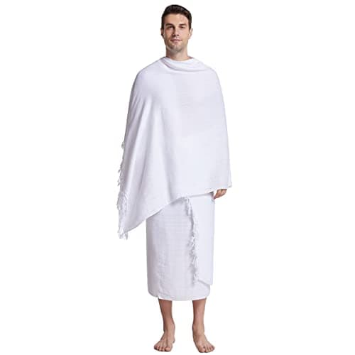 2 Pcs Ihram Clothing for Men Hgjj Umrah, Soft Lightweight Wrap Set Clothing Ihram Ahram Ehram Saudi Dress