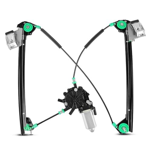 YHTAUTO Front Driver Side Power Window Regulator with 2-Pin Motor Compatible with Chevrolet Corvette 1997-2004, Convertible/Coupe/Hatchback