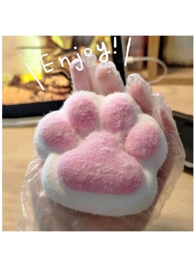 1pc Cute Cat Paw Squeeze Toy, Soft Plush & Silicone Sensory Fidget Stress Relief Toy, Stretchable Bouncy Paw Squishy for Kids, Girls, Office Relaxation, Anxiety Relief, Party Favors and Holiday Gifts