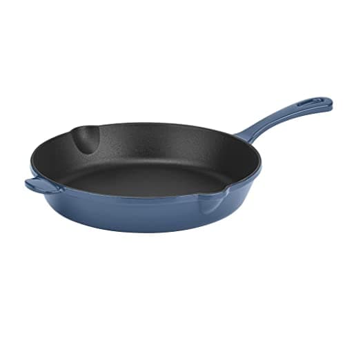 Cuisinart CI2224BG Chefs Classic Enameled Cast Iron Round Fry Pan 10Inch Provencal Blue