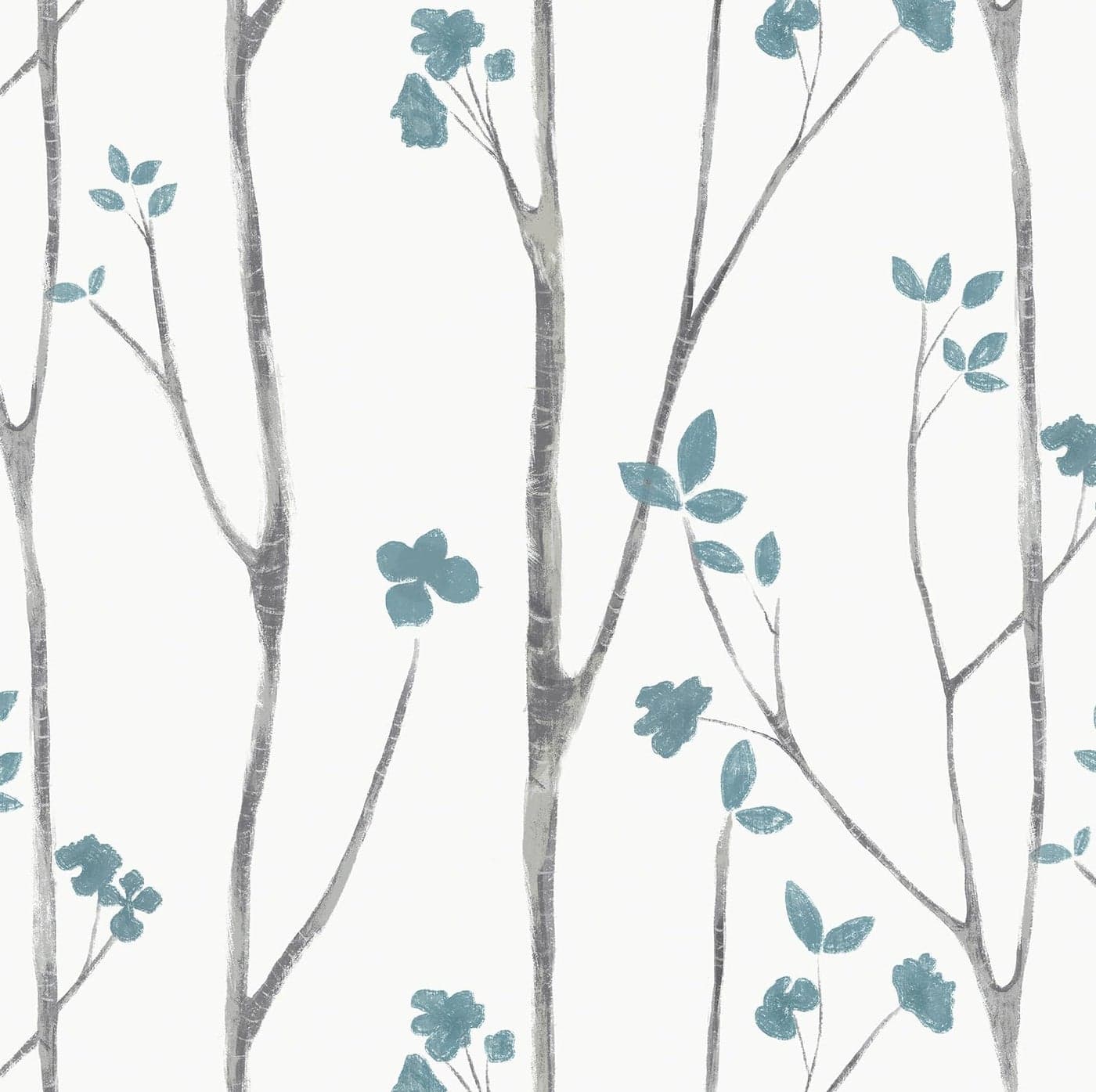 Timeet Peel and Stick Wallpaper Blue Wallpaper Blue Floral Wallpaper Boho Wallpaper Blue White Contact Paper Floral Leaf Wallpaper Self Adhesive Removable Wallpaper for Bathroom 16.14"x118.11"