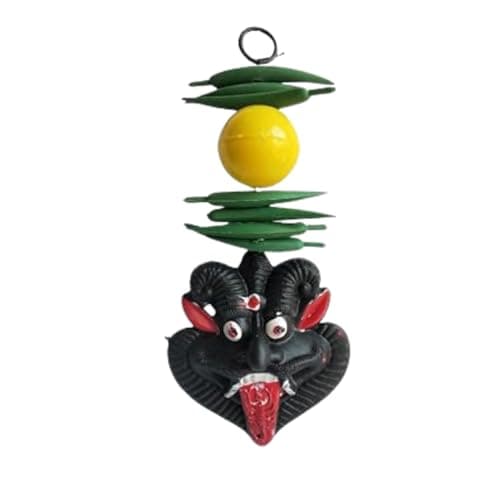 Salvus APP SOLUTIONS Black Nazar Battu Wall Hanging Evil Eye Protector for Home, Office & Shop Entrance, Nazar Suraksha Kavach Decorative Wall Hanging for Good Luck & Protection (4x8 Inch)