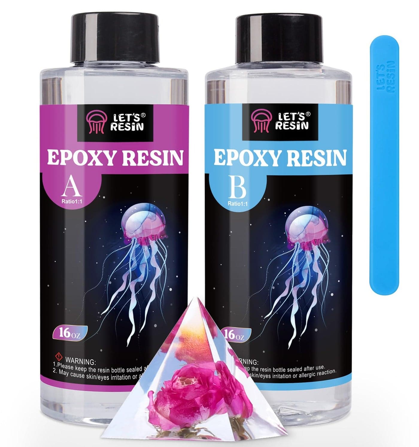 LET'S RESIN Crystal Clear Epoxy Resin, 32oz Bubbles Free Epoxy Resin, Table Top & Bar Top Casting Resin, Clear Epoxy Resin for Art Crafts