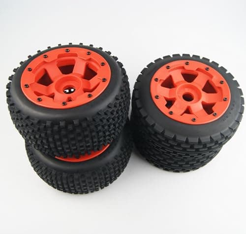 Baja 5B Front Rear Dirt Buster Tire Wheel Kit fits HPI Rovan KM Buggy SS