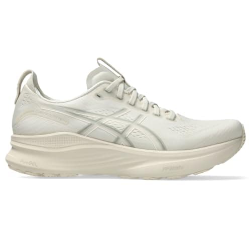 ASICS Men's Gel-Kayano 32 Running Shoes, 8.5, Oatmeal/Meteor Grey
