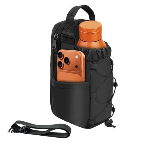 Carttiya Magnetic Gym Bag for Men Women-Water Bottle Carrier Holder with Strap & Phone Pockets for 40oz Tumbler with Handle, 4 Built-in Magnets Small Gym Bag for Sports, Concert Airline Travel Walking