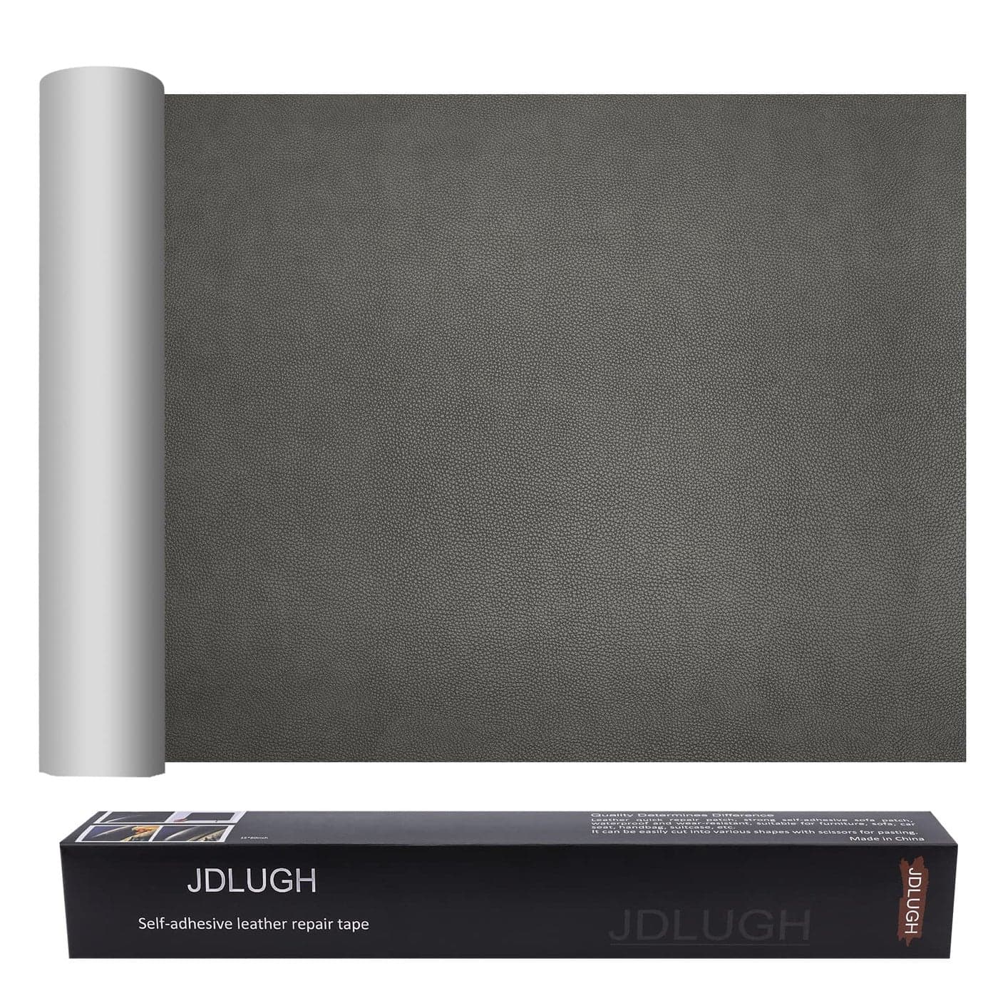 JDLUGH Sofa Leather Repair Patch Tape Large Self Adhesive Couch Car Seat Office Chair Leather Furniture Vinyl Repair Patch Kit for Furniture 15x60 Inch Grey