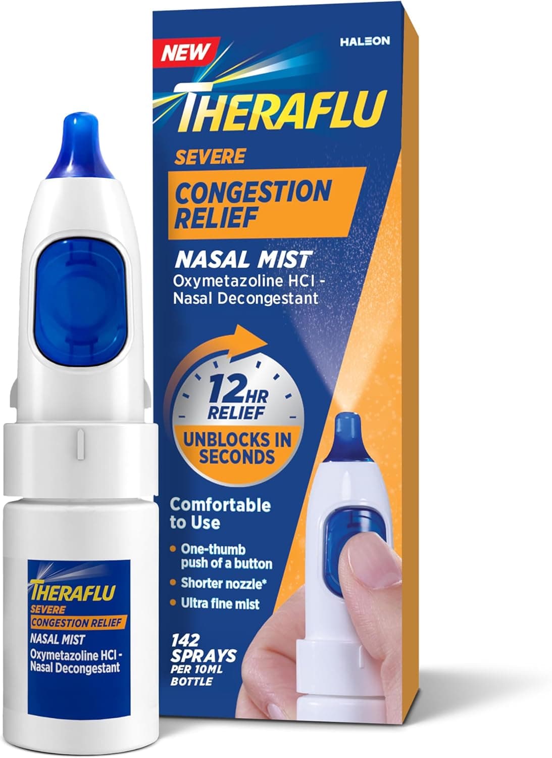Theraflu Severe Congestion Relief Nasal Mist 034 Fl Oz