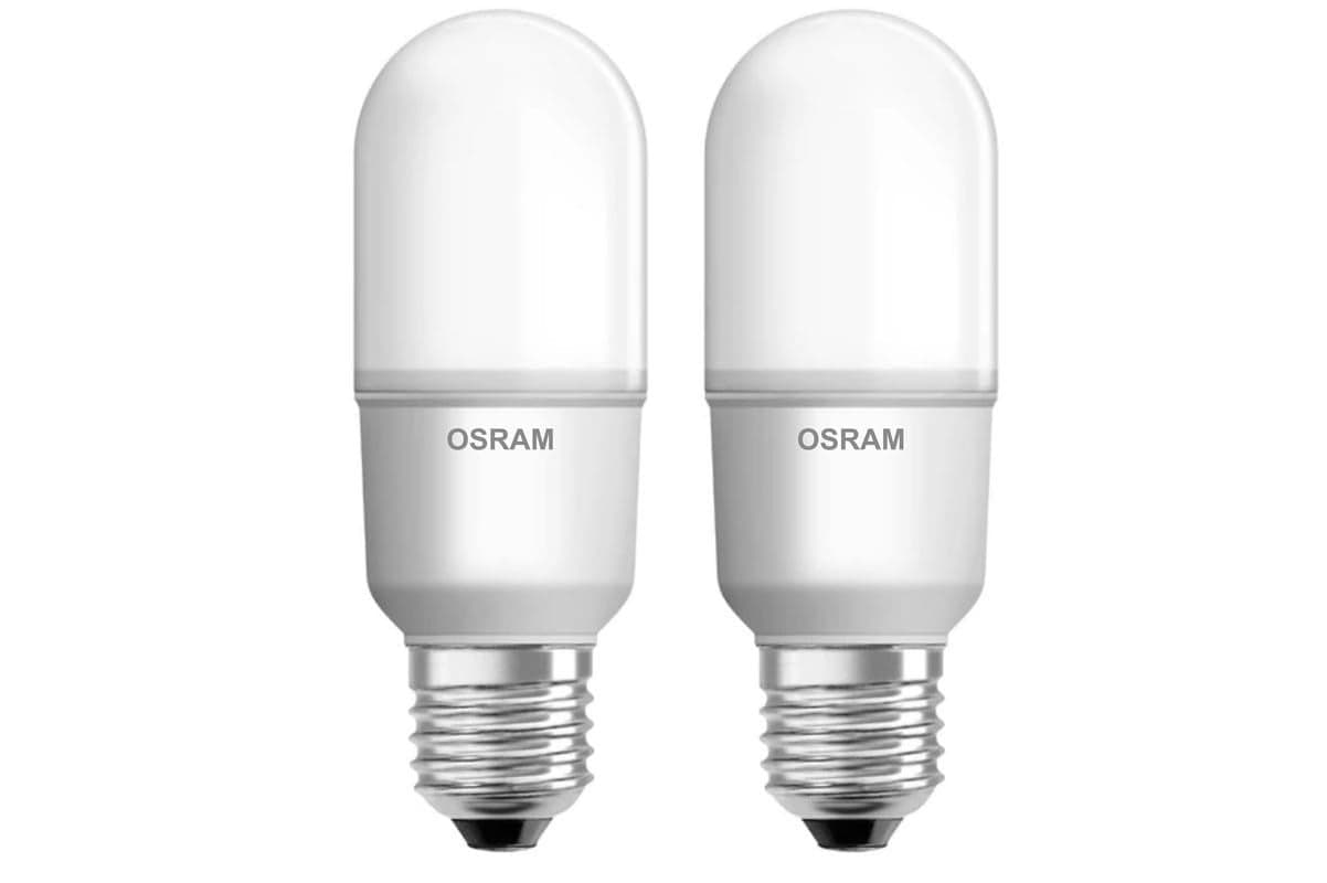 Osram Ledvance 7 Watt E27 Led Stick Lamp- Screw/Thread Type Lamp/Bulb- Neutral White 4000K- Pack of 2
