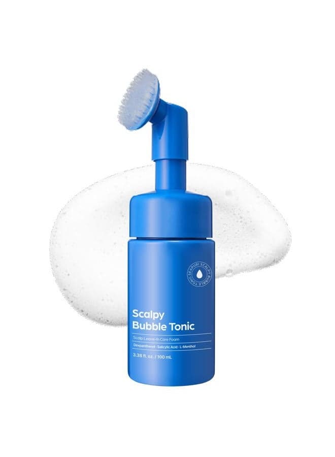 Leave-In Exfoliating Scalp Treatment - Detox Bubble Tonic for Dry & Itchy Scalp, Removes Flakes, Sebum & Buildup, Salicylic Acid & Menthol, Korean Hair Care