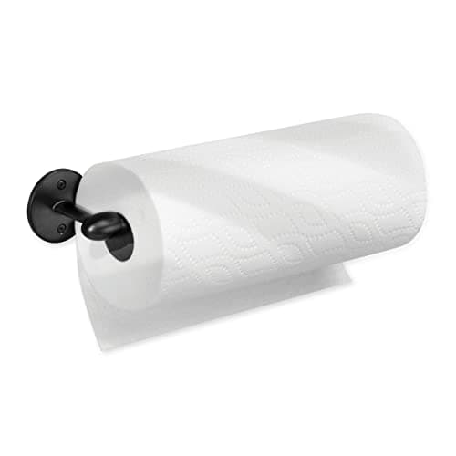 iDesign Orbinni Wall Mounted Metal Paper Towel Holder Roll Organizer for Kitchen Bathroom Craft Room 1375 x 25 x 425 Matte Black