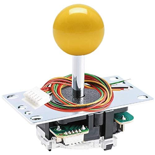 SANWA JLF-TP-8YT Original Joystick Yellow - for Arcade Jamma Game 4 & 8 Way Adjustable, Compatible with Catz Mad SF4 Tournament Joystick (Yellow Ball Top) S@NWA