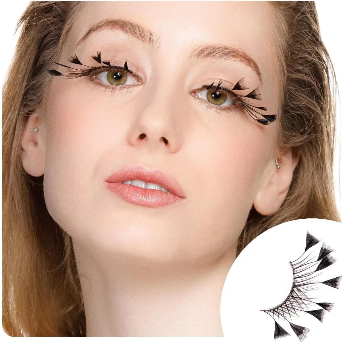 Halloween Dramatic Extra Long Feather Lashes Spider Firework Inspired Cosplay Eyelashes for Party Costume Events