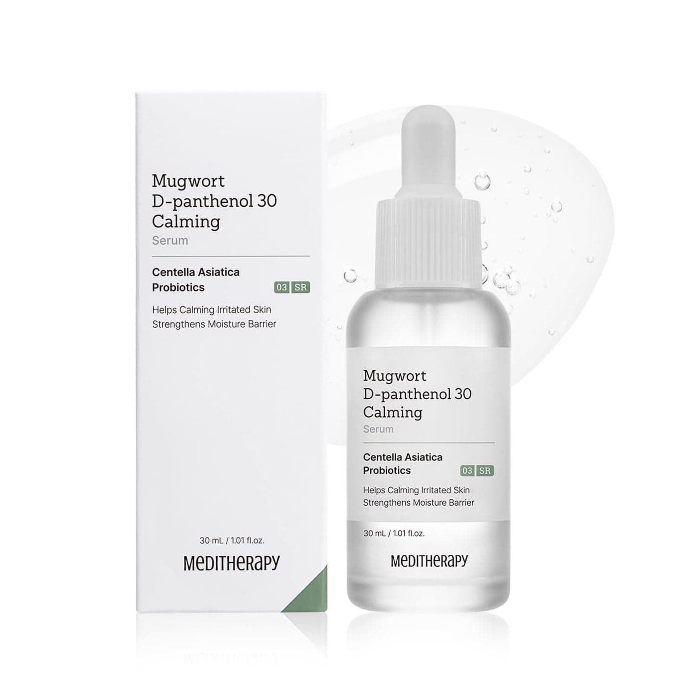 MEDITHERAPY Mugwort DPanthenol300000ppm 30 Calming Serum Vitamin B5 Max Serum High Concentration for Skin Barrier Deep Calming Pure Ingredients Korean Skincare 101 floz