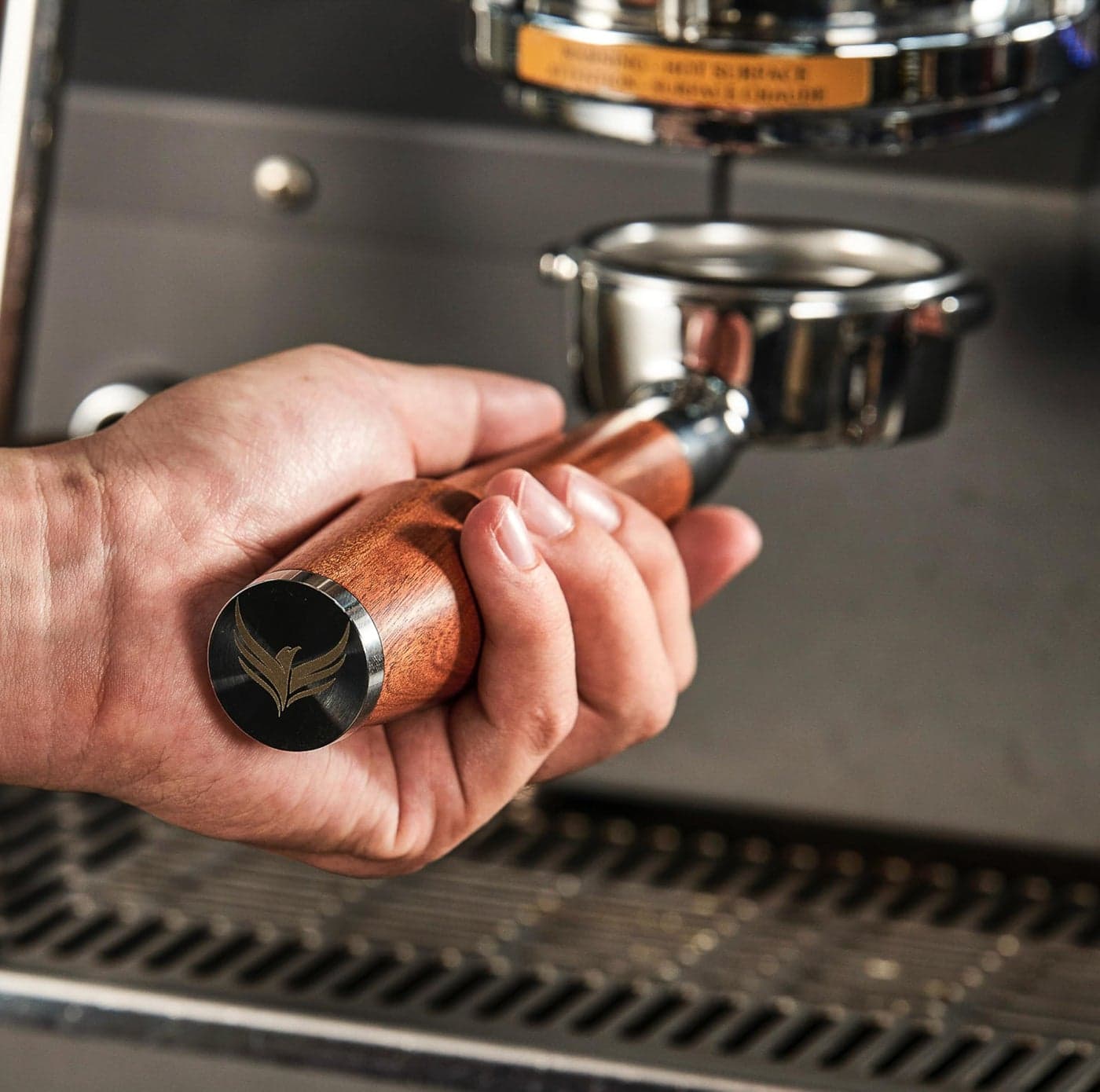 KNODOS 58mm Bottomless Portafilter For Gaggia Classic Pro, E24, GT and Evo Models Rosewood Handle Naked Porta Filter 58 mm & 18-21 Gram Filter Basket Included