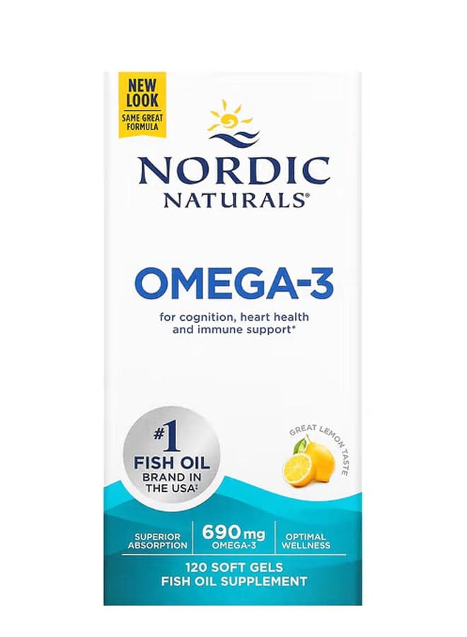 Omega-3 Lemon 690 mg 120 Soft Gels (345 mg per Soft Gel)