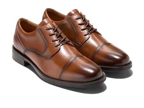Cole Haan Mens Bedford Cap Toe Oxfords, British Tan, 9-M US