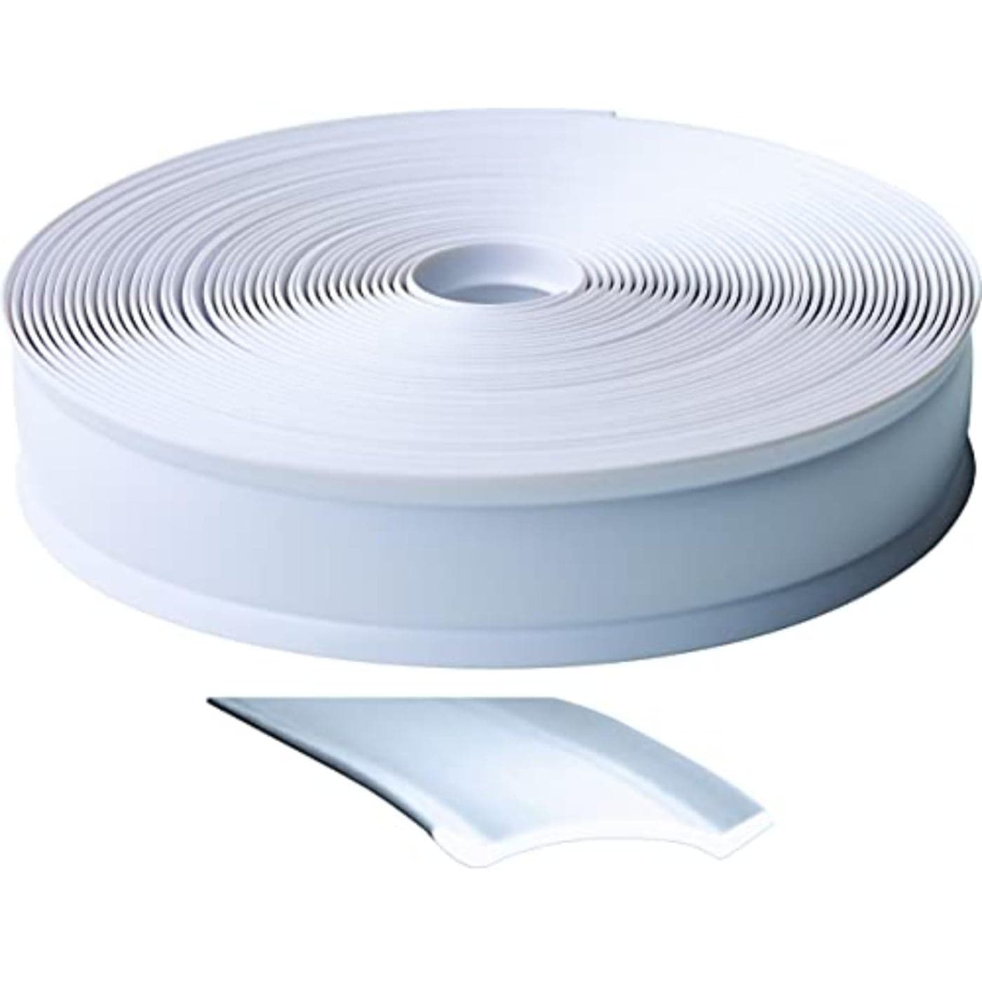 RV Designer 1 Inch Wide Vinyl Trim Insert for RVs Flexible Molding Exterior Use and Roof Edge Molding Ideal for Travel Trailers and Campers Heavy Duty 50 Foot Roll White