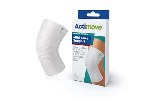 Actimove Everyday Supports Mild Knee Support - Mild Support, Lightweight, Easy to Apply for Slightly Swollen and Aching Knees – White, Large