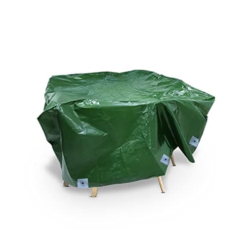 TUFFPAULIN Furniture Waterproof Cover Sheet Patio Table and Chair Set Outdoor Garden Dustproof All Weather Protection - 80in X 80in X 32in (Green)