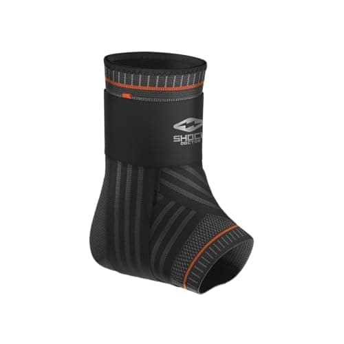 Shock Doctor Ultra Knit Ankle Brace W/Figure 6 Strap & Stays Black, X-Large