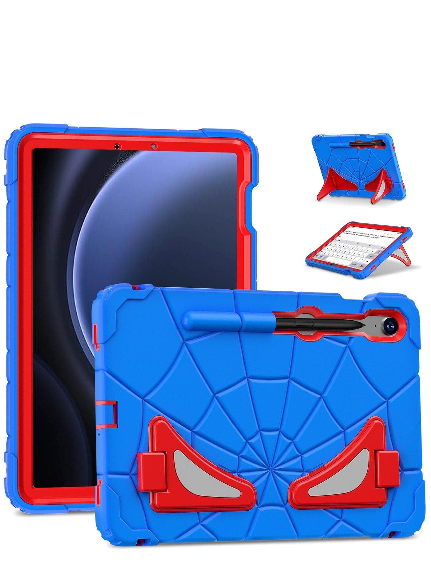 Case for Samsung Galaxy Tab S7/S8/S9(11-inch)/S9 FE(10.9-Inch) /S10 FE(11-Inch) Shockproof Protective Cover with Pencil Holder Shoulder Strap Kickstand for Kids Children