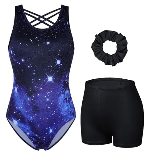beautyin Toddler Gymnastics Leotards with Shorts Dance Unitards Biketards for Kids