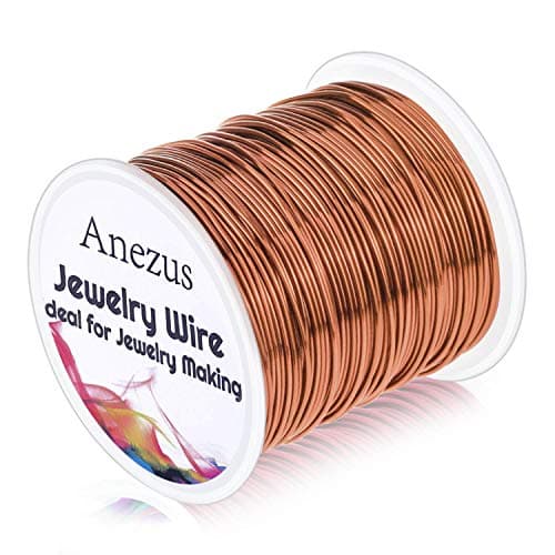 anezus 20 Gauge Jewelry Wire, 28 Yards Craft Wire Tarnish Resistant Copper Beading Wire for Jewelry Making Supplies and Crafting(Copper)