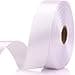 NISDOCF 78 Inch 30 Yards White Satin Craft RibbonSingle Face Polyester Ribbon for Handmade RosesGift WrappingTimeless FlowerBouquetsWedding and Party Decoration