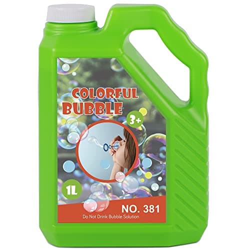 Lulu Home Concentrated Bubble Solution 1 L 338 OZ Refill for Bubble Machines Giant Wands and Blowers Up to 25 Gallons for Kids Birthday Parties