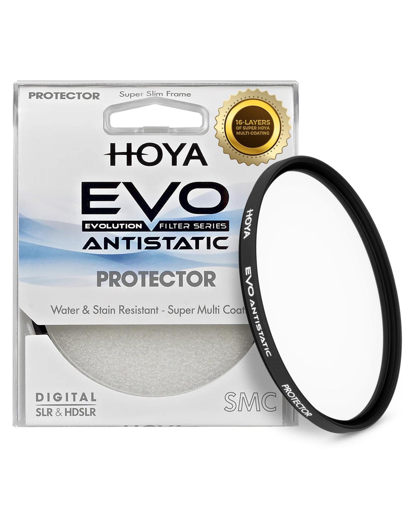 Hoya EVO Antistatic 49mm Filter — Premium Optical Glass w/ 16-Layer SMC Lens Protector for 99.8% Light Transmission, 3mm Thick, Dust & Scratch-Resistant, Water Repellent for Clear Image Quality