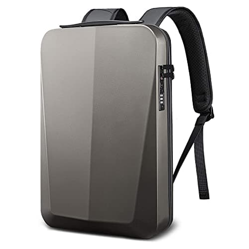 Legwork Fortis Expandable Hardcase Backpack 30L-35L | Premium PC Anti-Theft Laptop Backpack | Fits 15.6" Laptop | USB Charging Port, TSA Approved Lock, iPad Compartment | Waterproof (Gold)