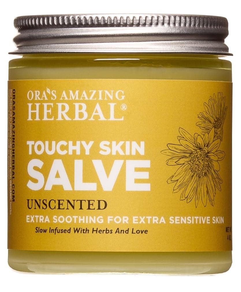 Ora's Amazing Herbal Touchy Skin Salve, Eczema Treatment for Kids and Adults, Eczema Cream, Calendula Cream, Itch Cream, (Touchy Skin Salve, 4 Oz)