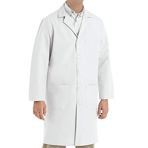 Red Kap Men's Exterior Pocket Original Lab Coat, White, 36