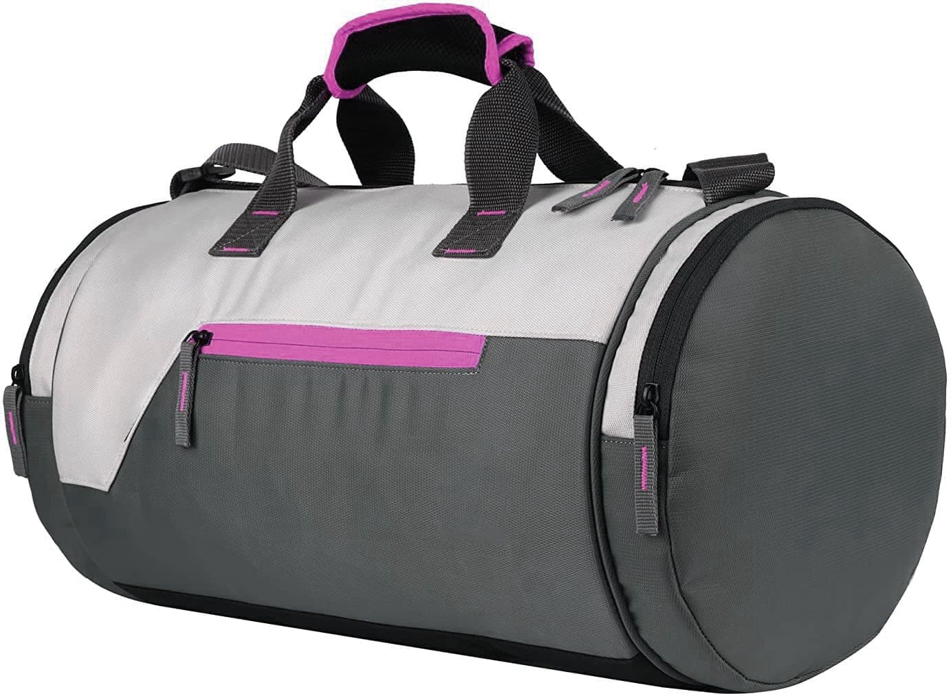 Leosportz Duffel Shoulder Gym Bag - Easy to Carry 30L | Premium Sports Bag | Adjustable Shoulder Bag for Men Women (Pink, Medium)