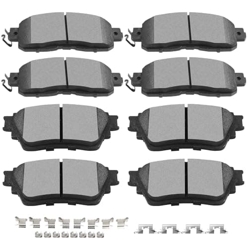SCITOO D1650 D2200 Front Semi-Metallic Rear Ceramic Brake Pads Sets w/Hardware Replacement For Nissan For Altima 2019-2022
