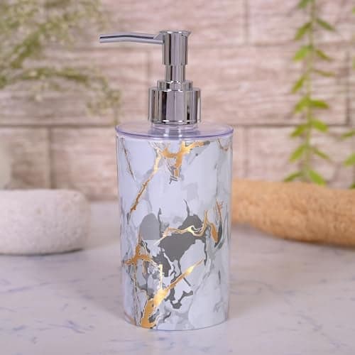 Shenron Refillable Liquid Soap Dispenser for Wash Basin, 250 ml Unbreakable Plastic Dispenser for Sanitizer, Lotion, Shampoo Handwash Bottle for Kitchen, Bathroom, Wash Basin (White)