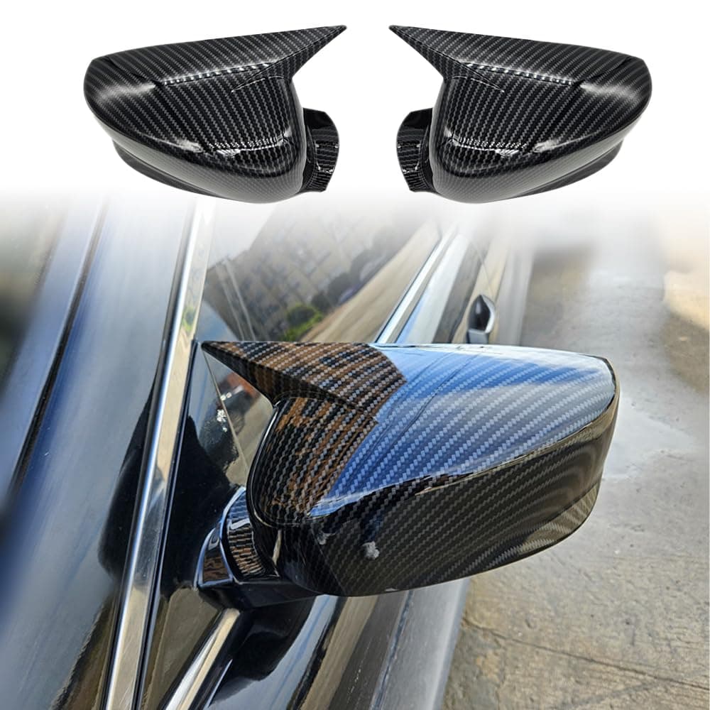 Xhfarce Side Mirror Covers for 8th Gen 9th Gen Honda Accord 20082017 Ox Horn Side Rear View Mirror Cover Side Rear View Mirror Guard Cover Exterior Accessories 2PCSwithout Turn SignalCarbon Fiber