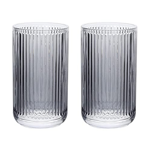 Gaolinci 2 Pcs Glass Tumbler Cup,Toothbrush Holder, Bathroom Cups, 13 oz