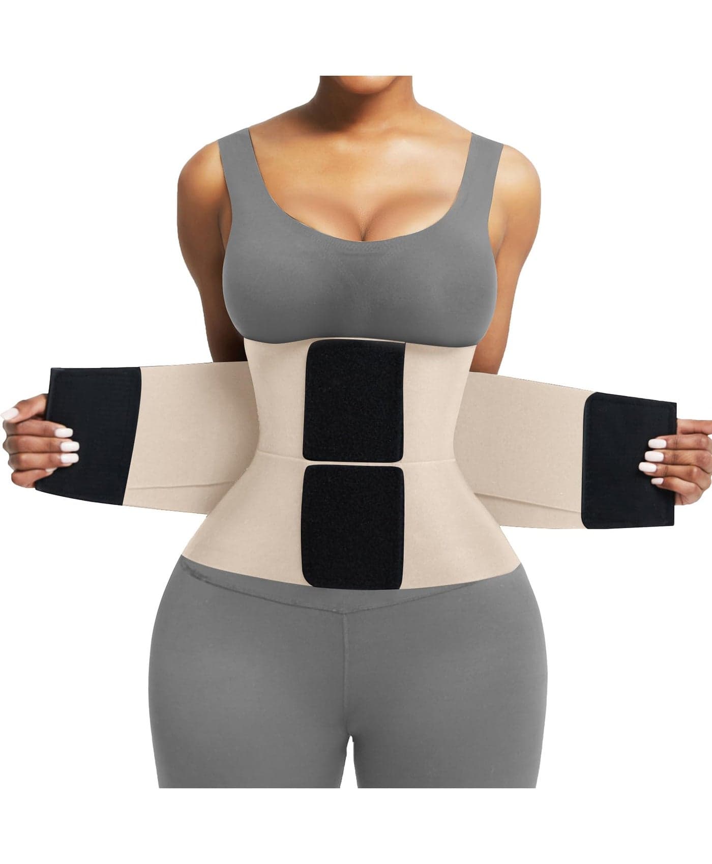 FeelinGirl Corset Perspiring Workout Waist Trainer Corset Trimmer Belt for Women Belly Band Body Shaper Skin M