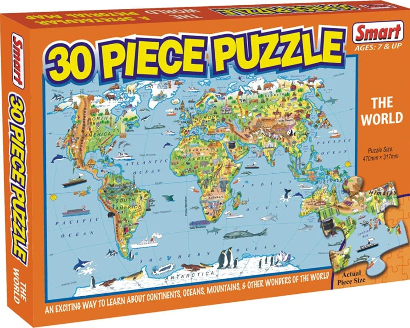 Smart Kid The World Puzzle (Multi-Color, 30 Pieces)