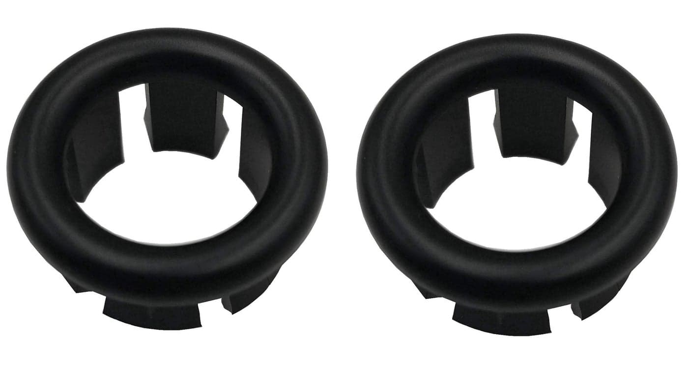 VRSS 6Claw Bathroom Kitchen Sink Overflow Ring Basin Trim Cover Hole Insert in Caps 2Pcs Black