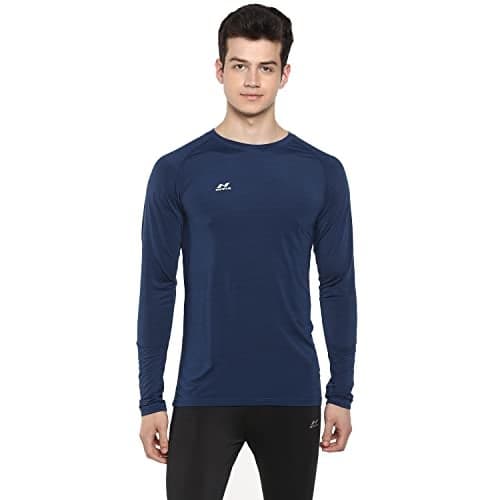 Nivia 7182 Polyester HYDRA-8 FULL SLEEVE T-SHIRT (Navy/XXL)
