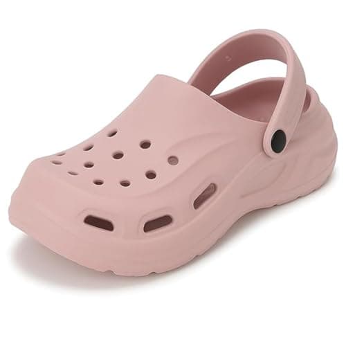 ORTHO JOY Women’s Comfort Clogs – Cushioned, Waterproof & Non-Slip Slip-On Sandals for Travel Peach