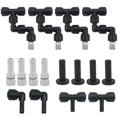 GLSJA 4 Pack Reptile Mister Nozzles,Reptile Misting Nozzles 1/4'', Reptile Fogger Fine Mist Nozzles for Full Water Coverage, Replacement Micro Spray Nozzles