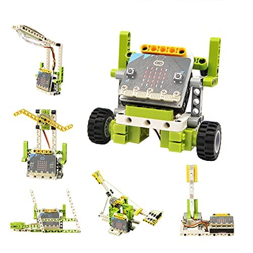 ELECFREAKS microbit Ring:bit 6-in-1 Starter Kit, Programmable Makecode Coding Learning Kit with 200+ Building Blocks(Without Micro:bit)