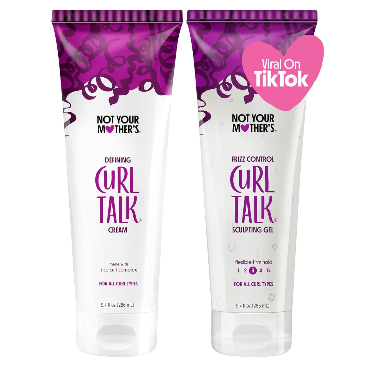 Not Your Mothers Curl Talk Frizz Control Sculpting Gel Defining Cream 2Pack 97 fl oz Formulated with Rice Curl Complex All Curly Hair Types