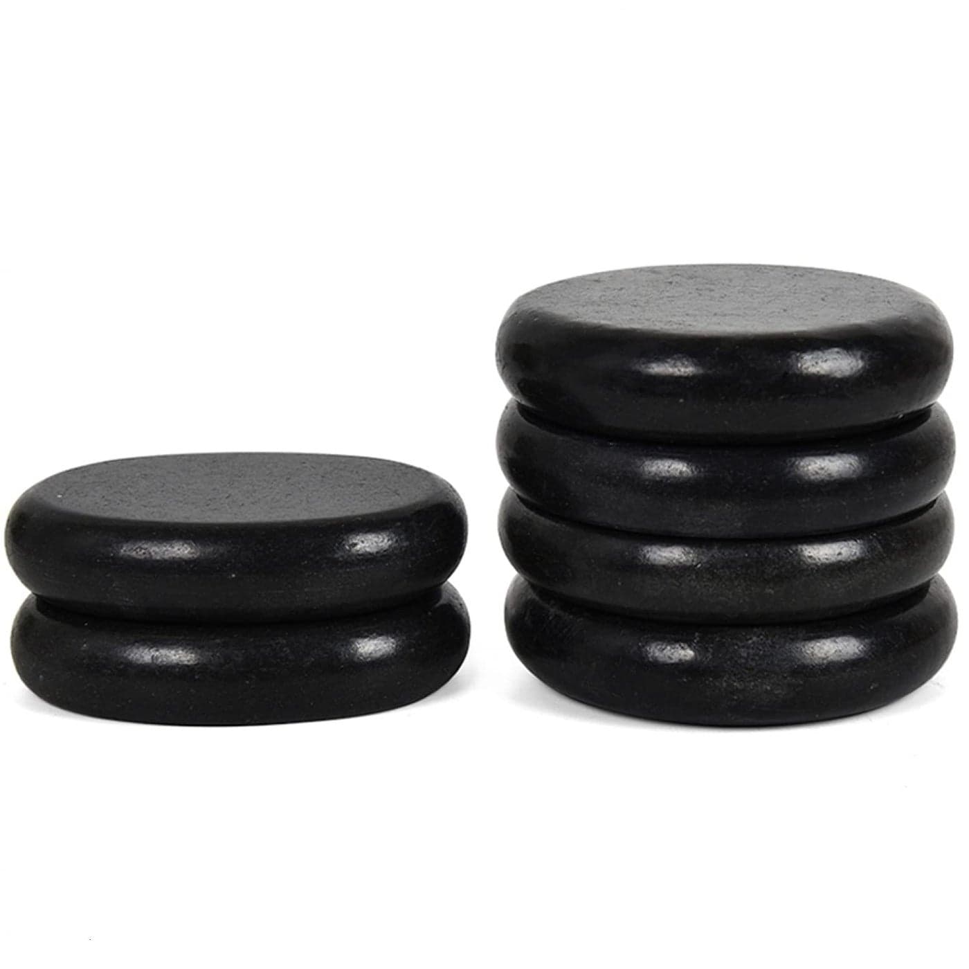 June Fox Hot Stones for Massage 4 Large and 2 Medium Basalt Stones Set Hot Rocks Massage Stones for Spa Relaxing Healing