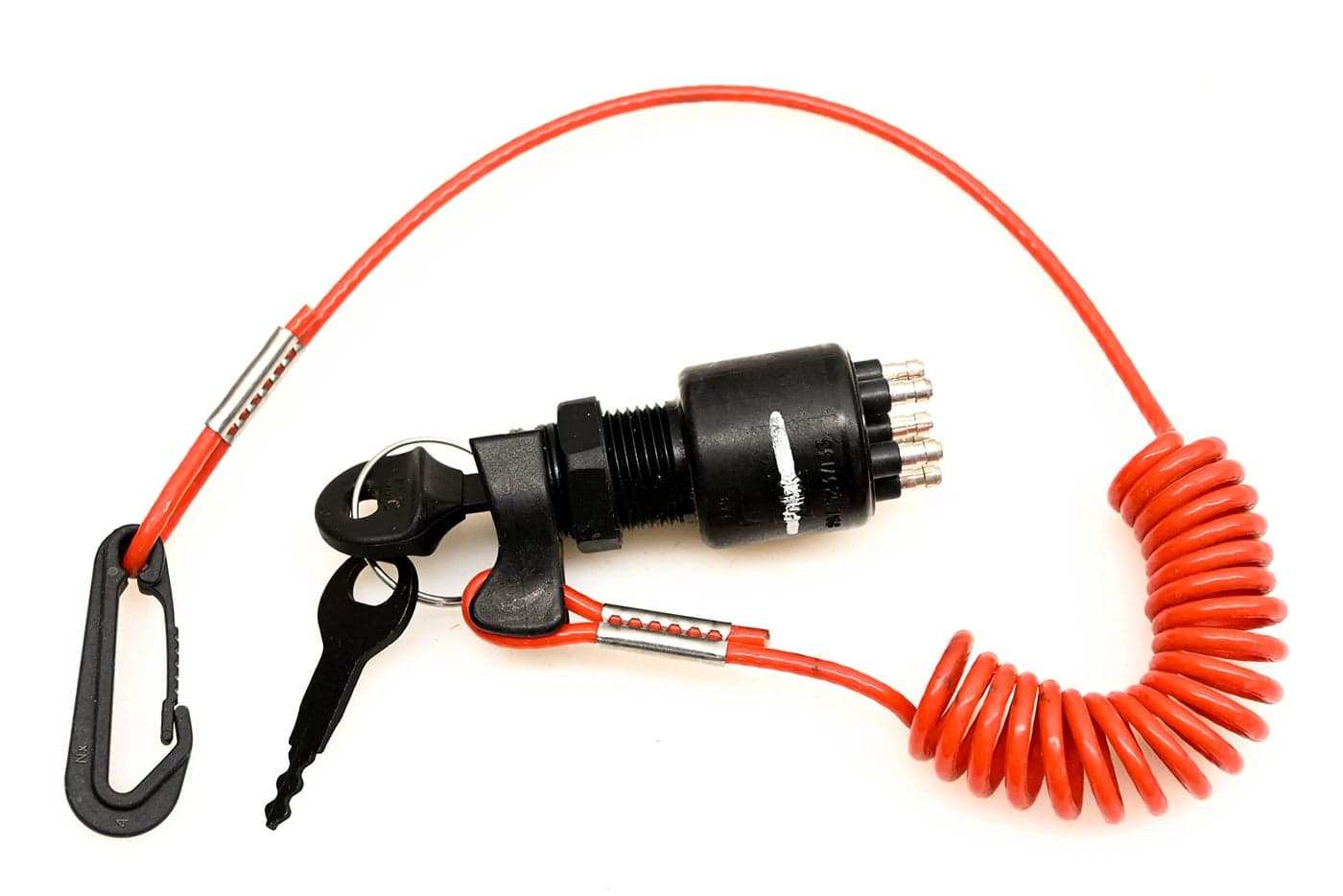 Johnson, Evinrude, OMC Ignition Key Switch & Safety Lanyard 5005801, 175974